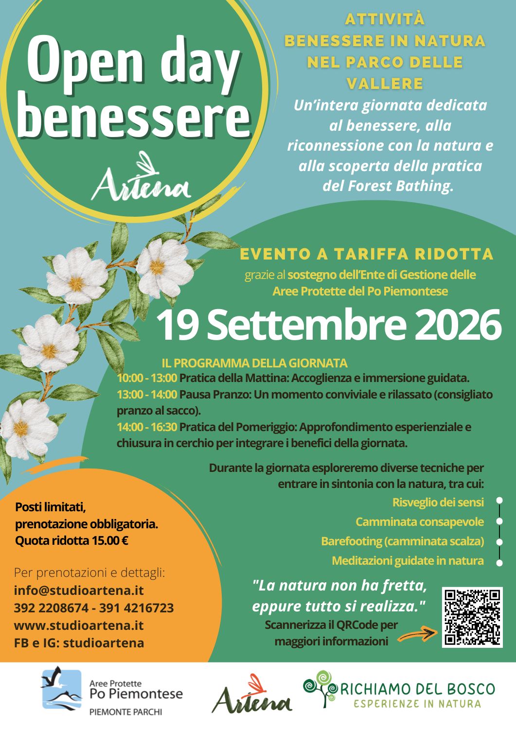 Open Day Benessere: una giornata di Forest Bathing al Parco delle Vallere